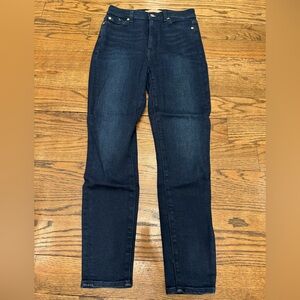 7 For All Mankind Aubrey Luxe Vintage Skinny Jeans Dark Wash Size 26
